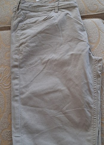 Defacto Bej Slim Fit Keten Pantolon