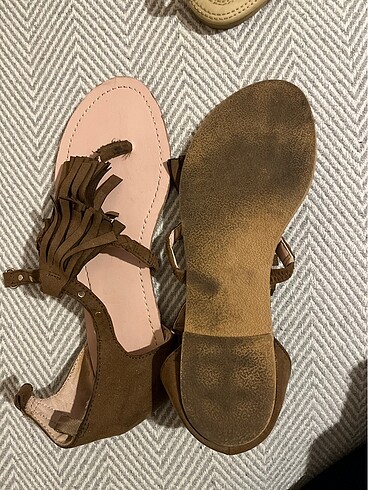 38 Beden kahverengi Renk Sandalet