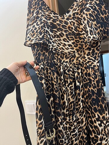 36 Beden Leopar elbise