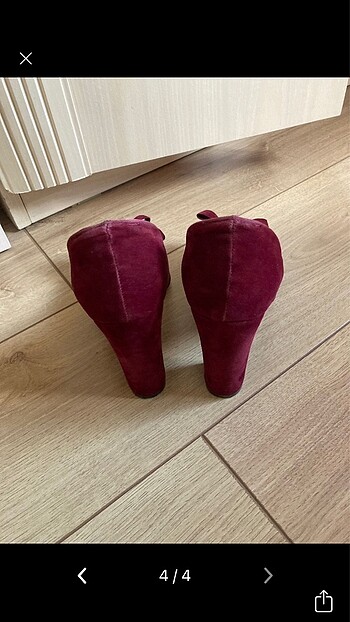 38 Beden bordo Renk Kadın topuklu ayakkabı