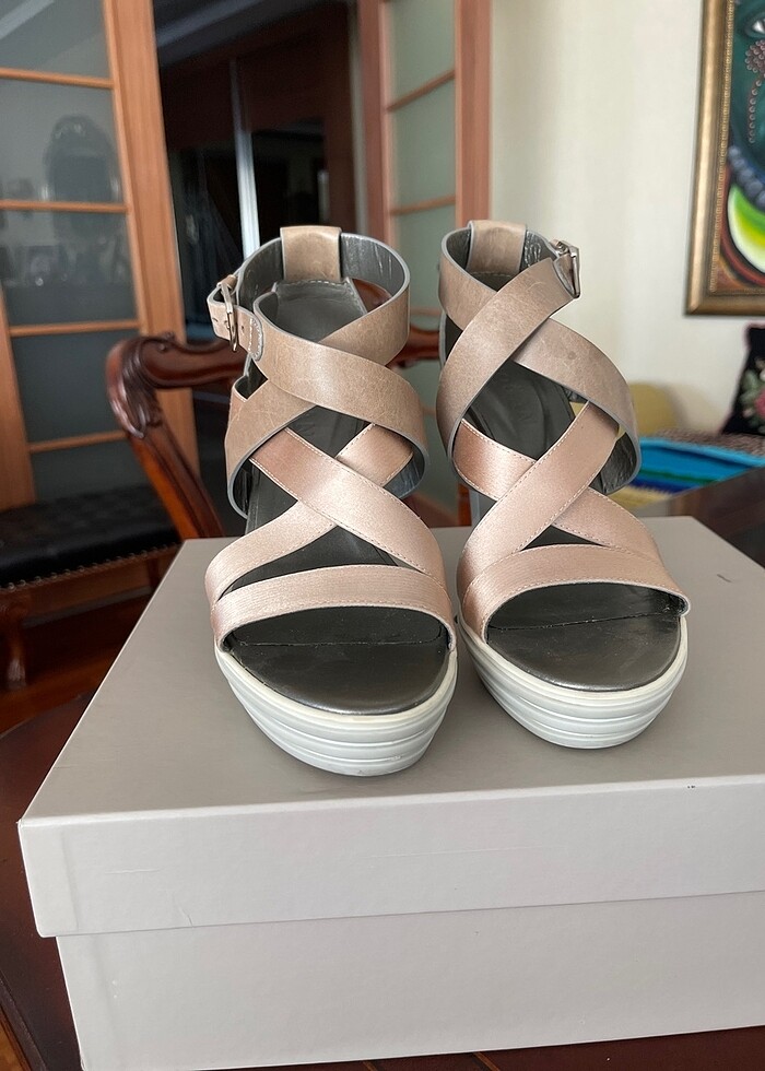 HOGAN platform saten deri karışımı ayakkabı - Görsel 2