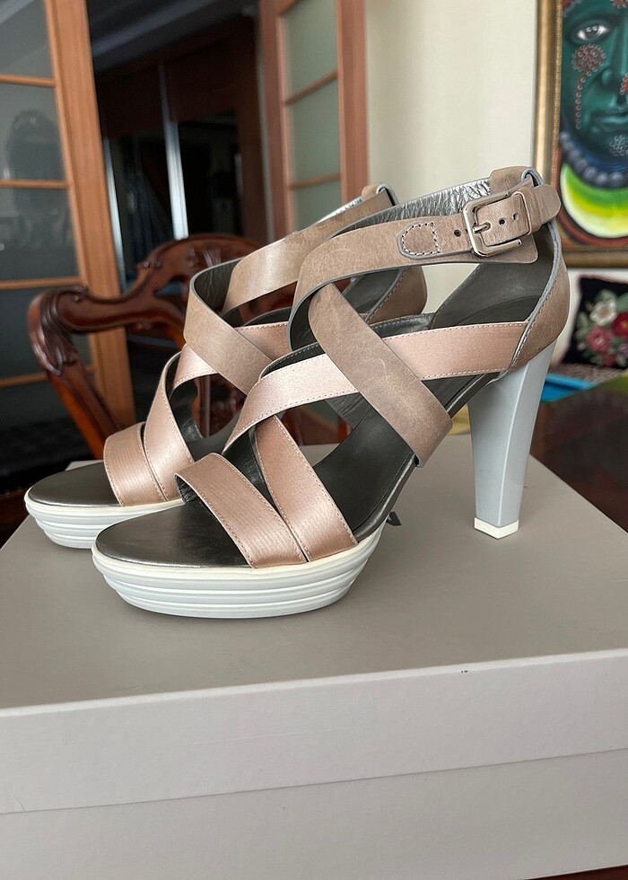 HOGAN platform saten deri karışımı ayakkabı - Görsel 3