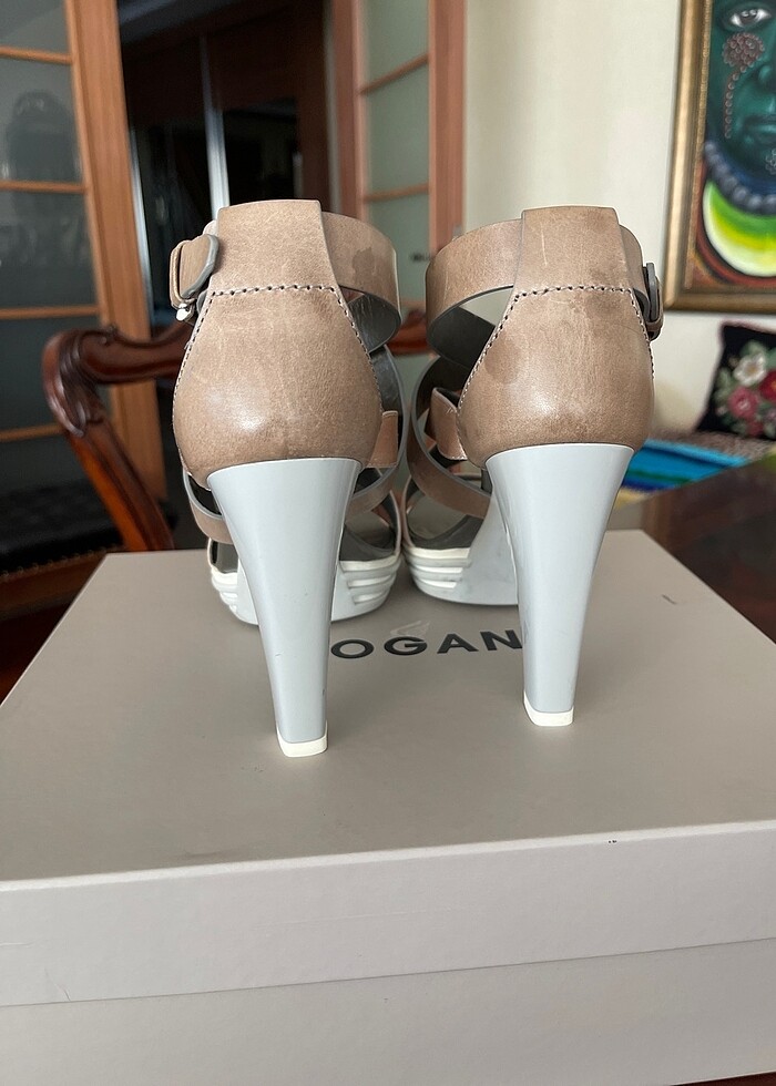 HOGAN platform saten deri karışımı ayakkabı - Görsel 4