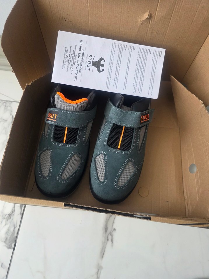 çelik burun mekap iş ayakkabısı 43Gri Erkek Outdoor Ayakkabı Ve - Görsel 3