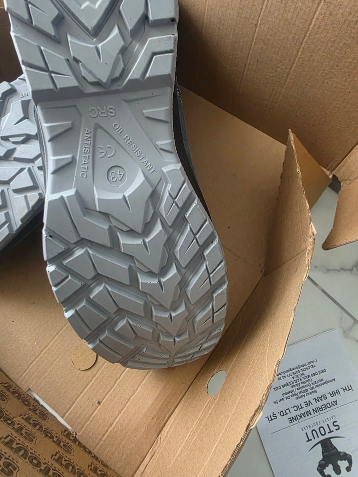 çelik burun mekap iş ayakkabısı 43Gri Erkek Outdoor Ayakkabı Ve - Görsel 4