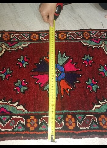 Vintage el dokuması yün halı yastık