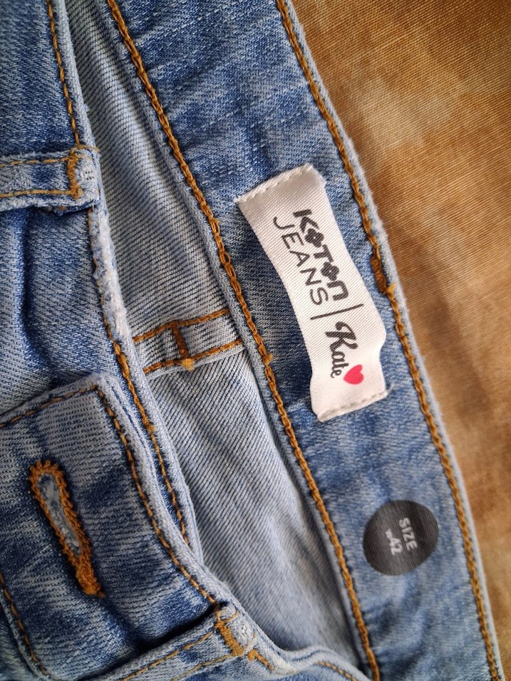 Mavi Renkli Kadın Midi Kot Pantolon - Görsel 2