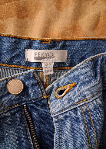 Kadın Mavi Kot Mini Etek - Görsel 3