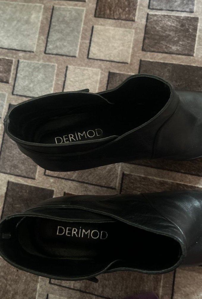 Kadın Siyah Hakiki Deri Stiletto Bot - Görsel 2