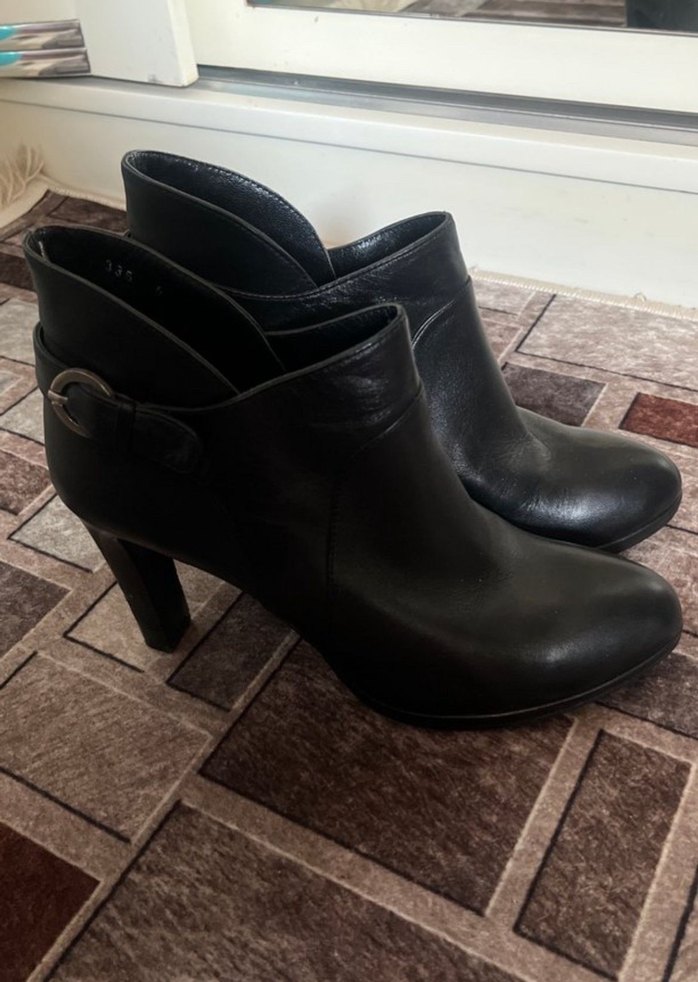 Kadın Siyah Hakiki Deri Stiletto Bot - Görsel 4