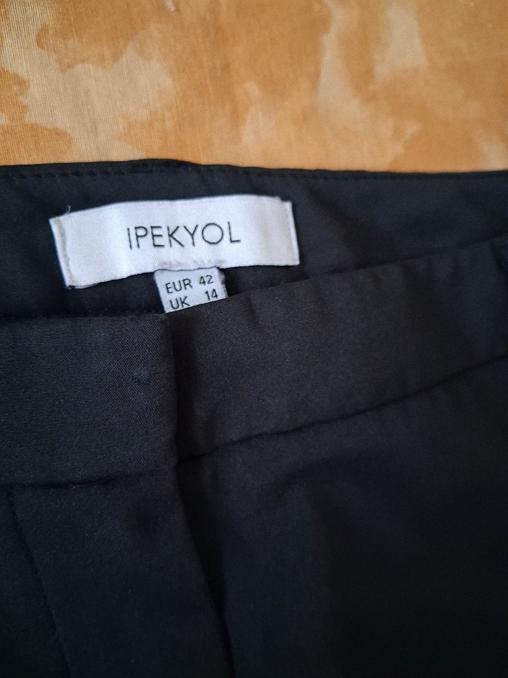 Siyah Kadın Kumaş Pantolon Regular Fit - Görsel 2