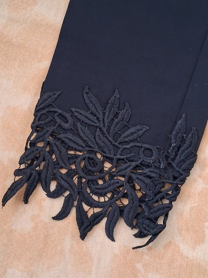 Siyah Kadın Rahat Kesim Midi Kot Pantolon - Görsel 2