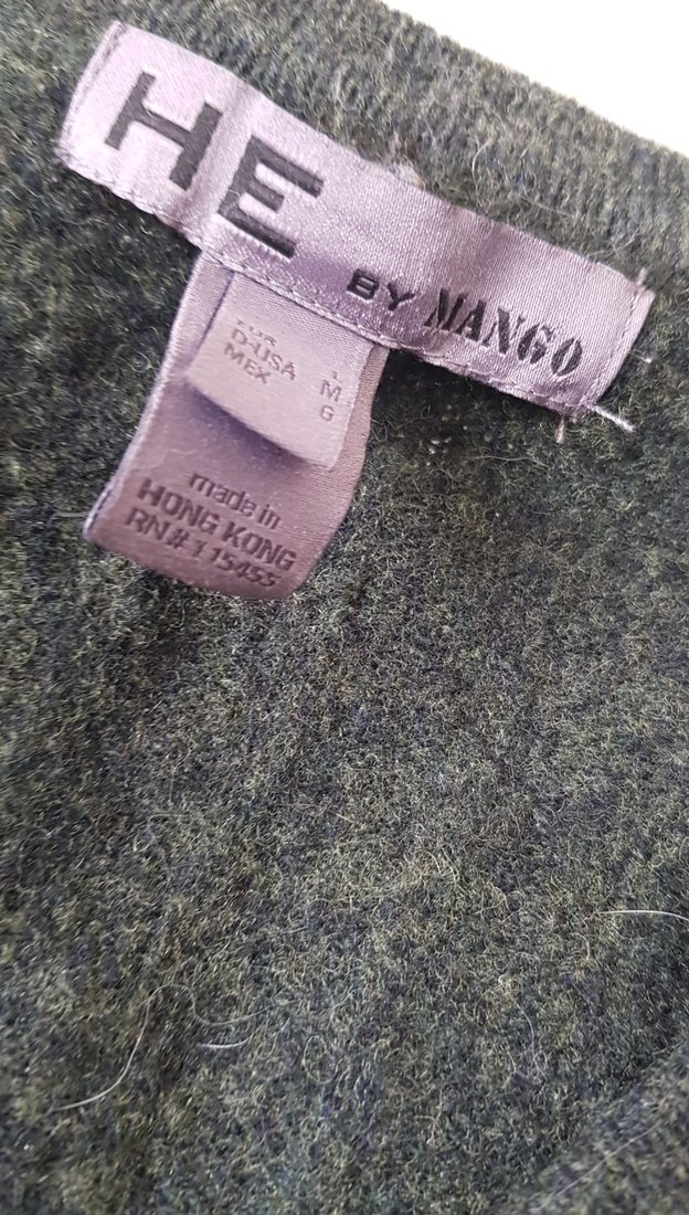 Gri Desenli Erkek Örgü Yün Yelek - Görsel 3