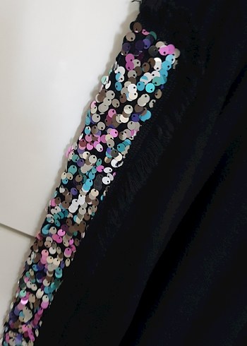 Kadın Çok Renkli Pul İşlemeli Uzun Kollu Kazak - Görsel 3