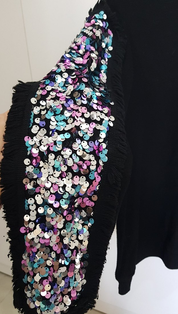 Kadın Çok Renkli Pul İşlemeli Uzun Kollu Kazak - Görsel 5