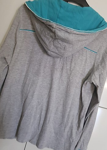 LCW Gri Kapüşonlu Fermuarlı Kadın Ceket - Görsel 7