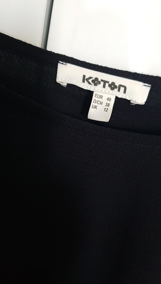 KOTON Düğmeli Siyah Kadın Bluz, Uzun Kollu, Salaş - Görsel 2