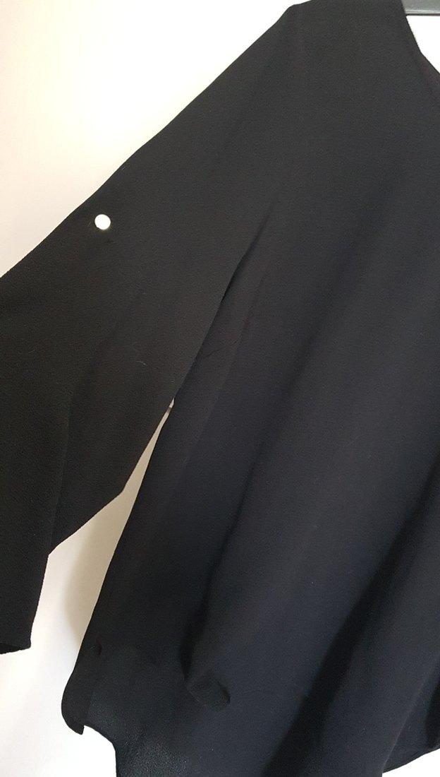 KOTON Düğmeli Siyah Kadın Bluz, Uzun Kollu, Salaş - Görsel 4