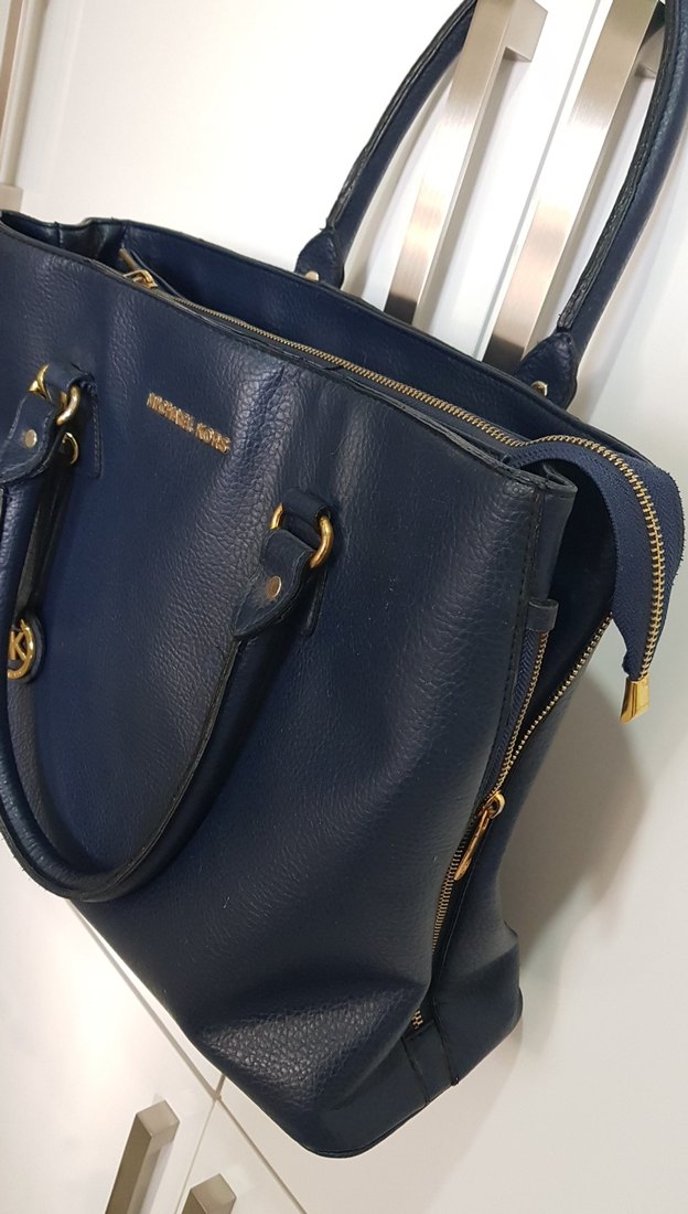 Michael Kors Lacivert Deri Kadın Çanta - Görsel 4