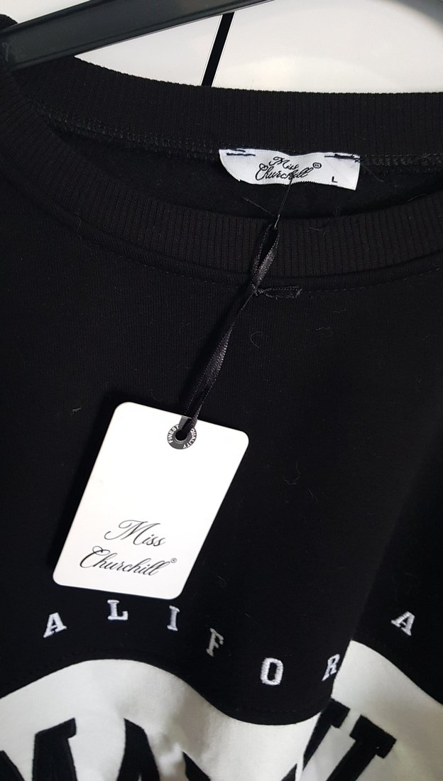 Siyah Baskılı Oversize Sweatshirt Unisex - Görsel 3