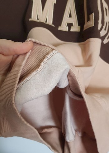 Kahverengi Kuşaklı Kadın Sweatshirt Unisex - Görsel 4