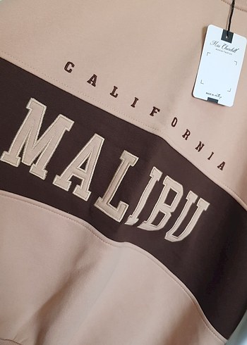 Kahverengi Kuşaklı Kadın Sweatshirt Unisex - Görsel 2