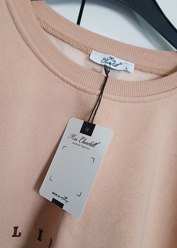 Kahverengi Kuşaklı Kadın Sweatshirt Unisex - Görsel 6