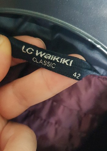 Kadın Bordo Lacivert Fermuarlı Midi Ceket - Görsel 2