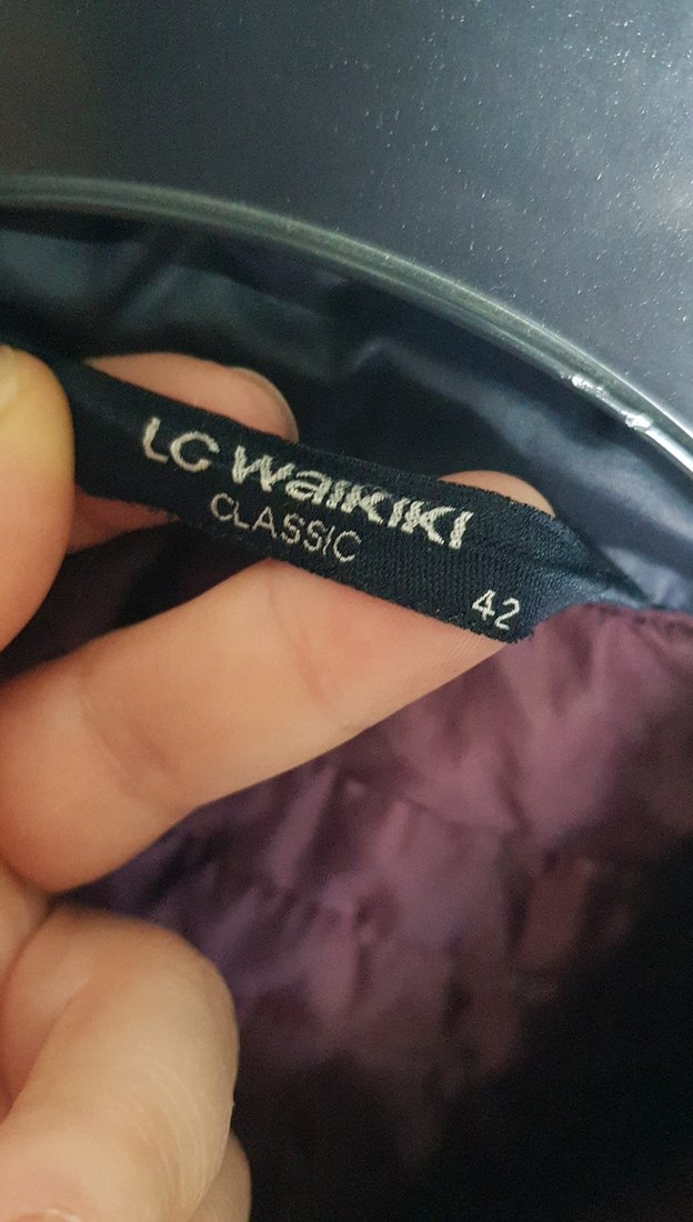 Kadın Bordo Lacivert Fermuarlı Midi Ceket - Görsel 2