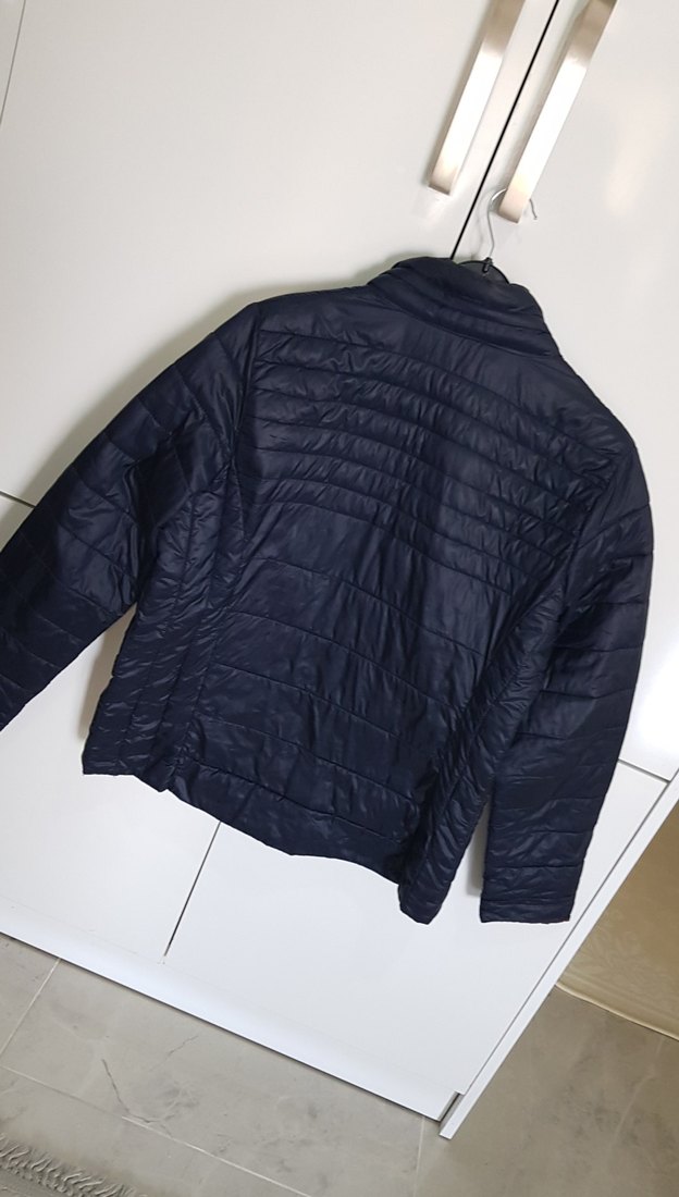 Kadın Bordo Lacivert Fermuarlı Midi Ceket - Görsel 5