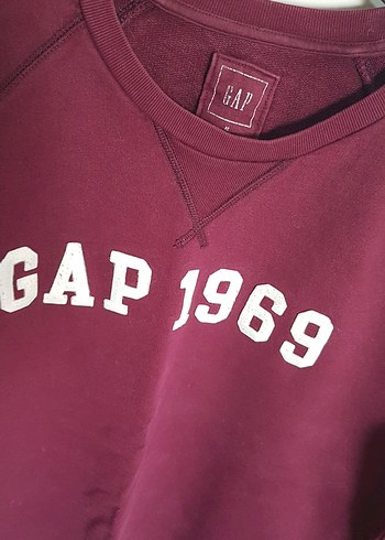 Bordo GAP 1969 Baskılı Sweatshirt Unisex - Görsel 2