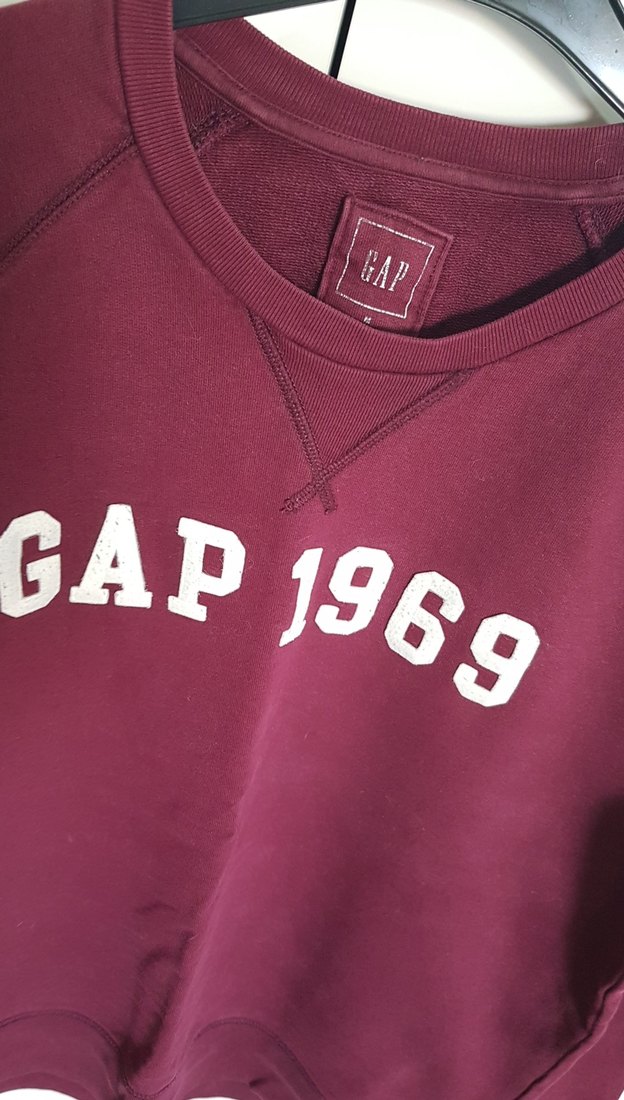 Bordo GAP 1969 Baskılı Sweatshirt Unisex - Görsel 2