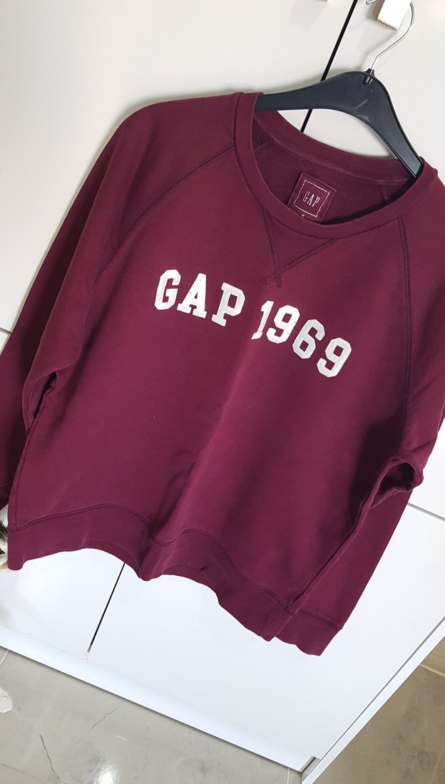 Bordo GAP 1969 Baskılı Sweatshirt Unisex - Görsel 3