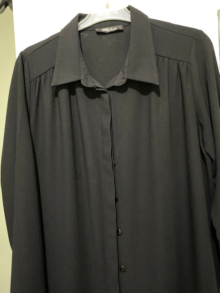 Siyah Düğmeli Uzun tunik - Görsel 3