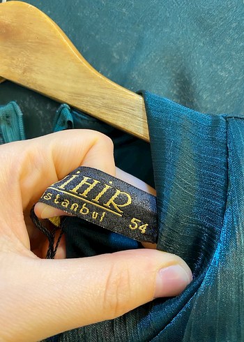 Nakışlı Drapeli Uzun Kadın Elbise - Görsel 5