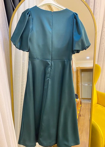 Parlak Turkuaz Kadın Uzun Elbise - Görsel 6