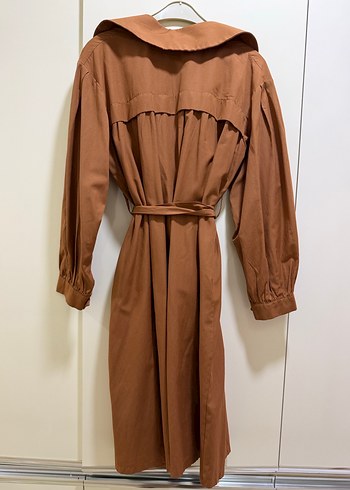 Kemerli Uzun kiremit  Trençkot - Görsel 6