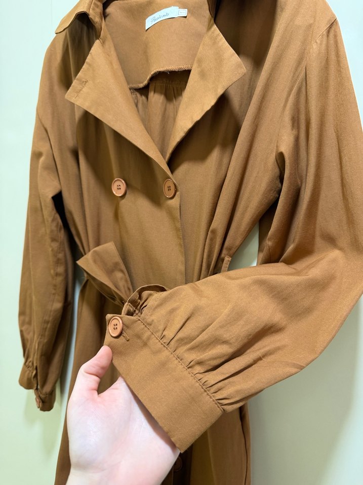 Kemerli Uzun kiremit  Trençkot - Görsel 5