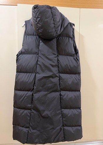 Düğmeli Siyah Midi Kadın Yelek - Görsel 2