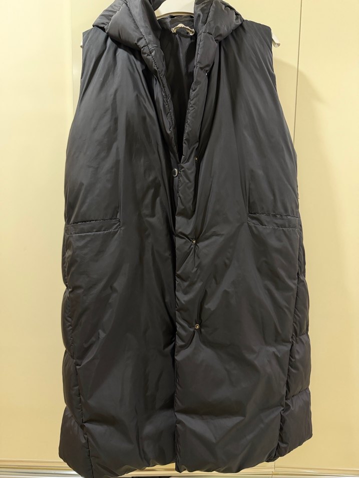 Düğmeli Siyah Midi Kadın Yelek - Görsel 3