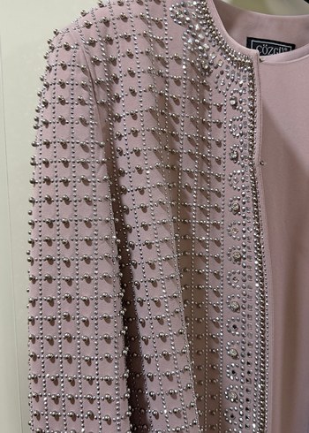 Gül kurusu Uzun Triko Kadın Elbise - Görsel 9