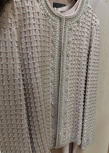 Gül kurusu Uzun Triko Kadın Elbise - Görsel 6