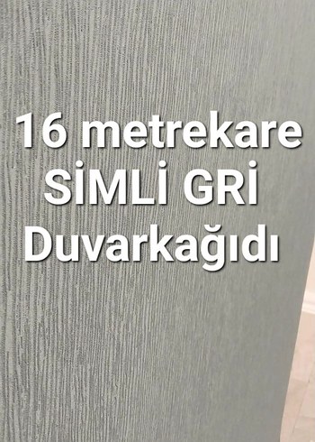 Simli Gri Duvar Kağıdı 16 Metrekare
