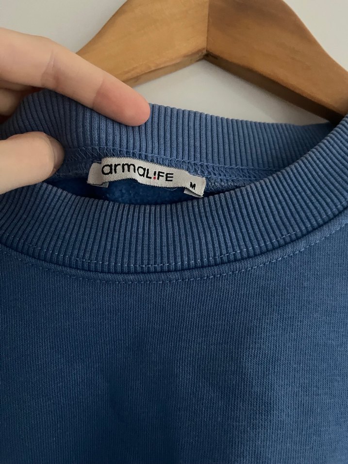 Mavi Oversize Sweatshirt - Görsel 2