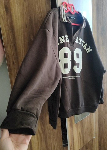 LC Waikiki Kahverengi Baskılı Kadın Sweatshirt