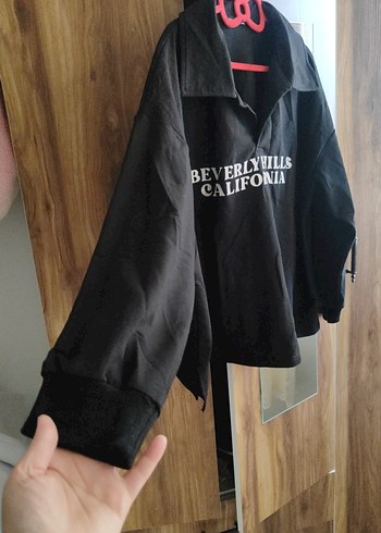 48 Beden Uzun Kollu Siyah Kadın sweat