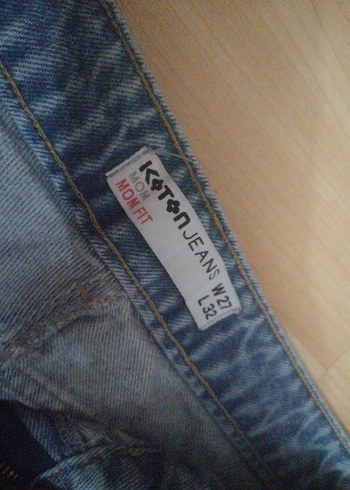 Koton Mavi Rahat Kesim Midi Kadın Kot Pantolon