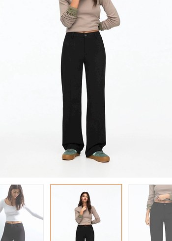 s Beden siyah Renk Siyah Kadın Pull and bear pantolon