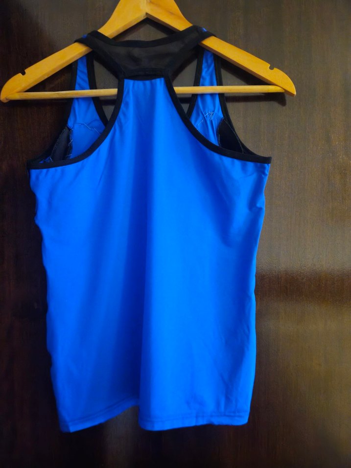 Kadın Mavi V Yakalı Spor Atlet - Görsel 2