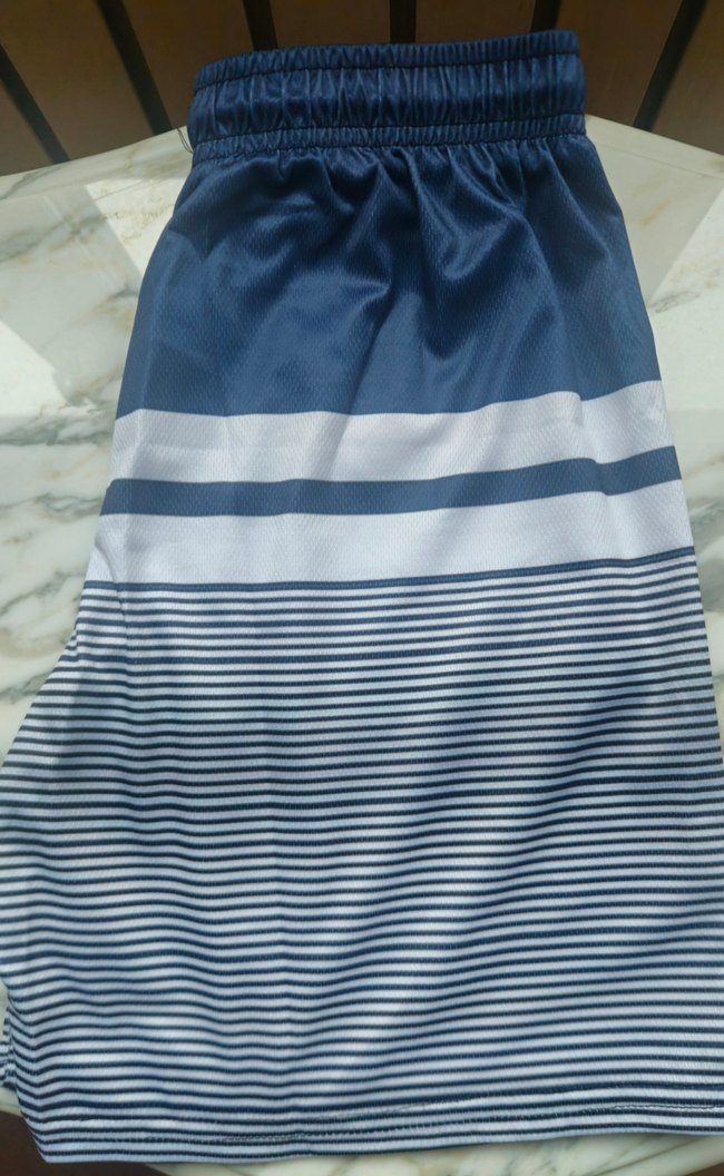 Mavi Çizgili YENİ SIFIR Erkek çocuk spor yaz plaj  Şortu - Görsel 2